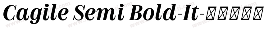 Cagile Semi Bold-It字体转换